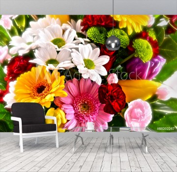 Bild på Composition with bouquet of flowers